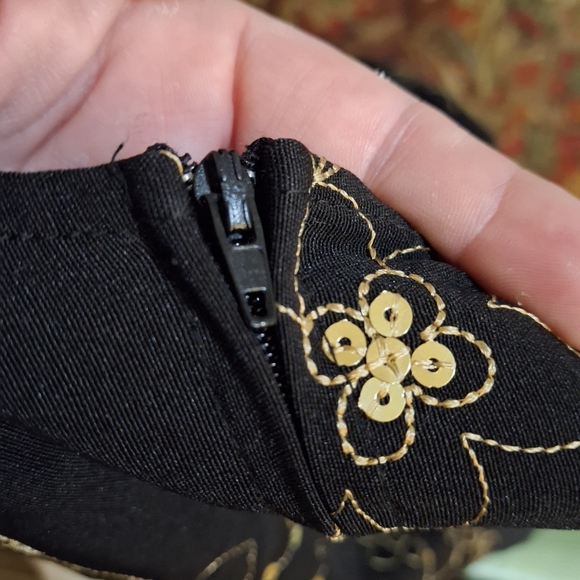 Vintage Y2K Steppin Out Embroidered Sequin Mini Ruffle Dress. - Picture 11 of 14